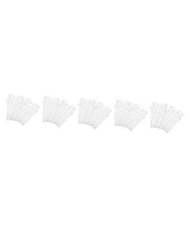 FOMIYES 10 Pairs Nail Gloves Uv Protection Gloves for Manicures Gel Nails Gloves Uv Lamp Glove for Gel Nails Gel Manicure Uv Gloves Nail Gel White Anti- Polyester Miss
