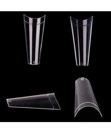 MWoot 500 Pieces French Acrylic Coffin Nails - Clear Fake Nail Tips for Women & Girls | 10 Sizes - Perfect for Nail Art - Buy Online on GoSupps.com