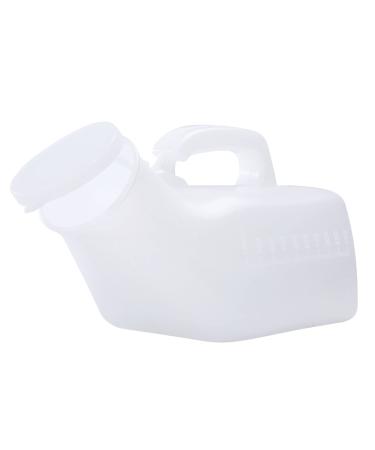 Portable Urinal 1000ml Male Portable Urinal with Lid Pee Bottles for Men Milky