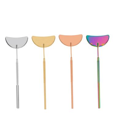 Stainless Steel Moon Shape Eyelash Inspection Mirror | Golden Beauty Tools for Lash Extensions - Rose Gold - Buy Online on GoSupps.com