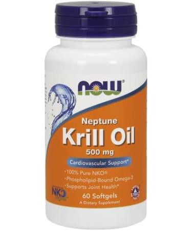 Now Foods Neptune Krill Oil 1000mg - Double Strength 60 Softgels | Premium Omega-3 & Antioxidants - Buy Online on GoSupps.com