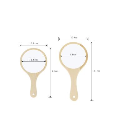 Easyinsmile Portable Wooden Makeup Mirror with Handle - Small Size - Buy Online on GoSupps.com