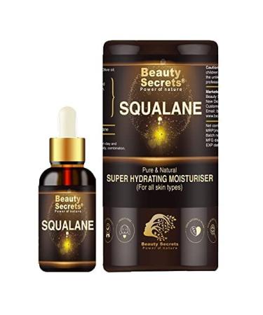 QURA QURA 100% Pure and Natural Organic Plant-Based Squalane Oil | Super Moisturizing Anti-Aging Moisturizer Suitable for All Skin Types | Paraben-Free Silicone-Free Mineral Oil-Free 30 ml (Pack of 1)