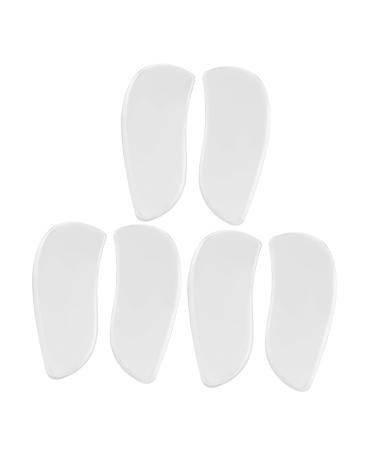 GLEAVI 6 Pairs Gel Insoles Osteoarthritis Heel Pads Knock Knee Pain Inserts Heel Insole Corrective Heel Inserts Adhesive Shoe Insert Silicone Liners Men and Women High Heel