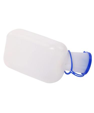 Leakproof Urinal Unisex Urinal Pee Bottle Urinals for Men White Plastic Material Easy Grip Handle 1000ML with Lid - Buy Online on GoSupps.com