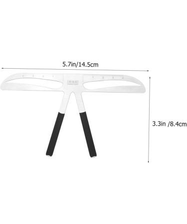 Mipcase Makeup Tools Eyebrow Measure Tool Eyebrow Measuring Ruler Stainless Steel Make up Eyebrow Line Girl - Buy Online on GoSupps.com