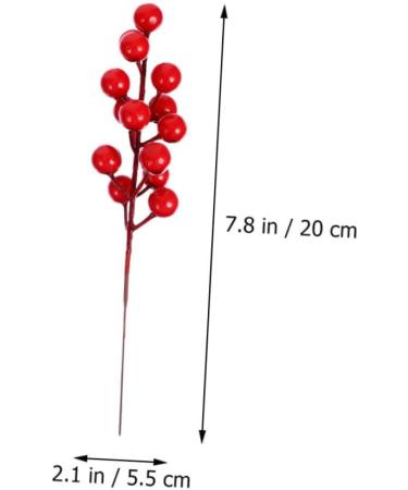 ABOOFAN 50 Pcs Artificial Berry Cuttings Artificial Berry Stems Pick Christmas Tree Decoration Ornaments Christmas Red Berries Branches Artificial Berry Branches Red Fruit Foam Fork - Buy Online on GoSupps.com
