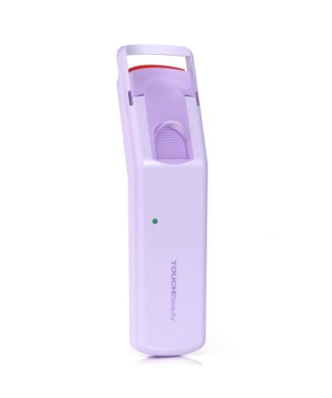 TOUCHBeauty Heated Eyelash Curlers with Silicone Heating Pads Electric Lash Curler Constant Temperature Control Eyelash Curler for Women Quick Natural Curling Purple