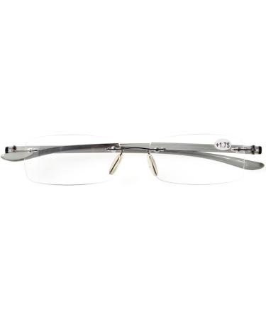 Eyekepper Small Rimless Reading Glasses for Men & Women - Silver +2.25 | International Shipping - Buy Online on GoSupps.com