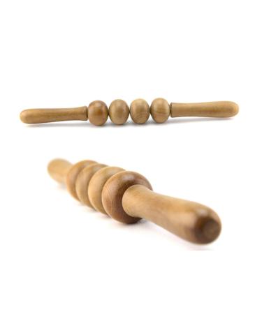 Lurrose arm 1 piece of massage roller full body massage device Hand massager muscle scooter Tool wooden massage tab wooden scooter massage gear massage ball scroll wheel roller rod foot muscle rod