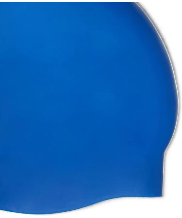 Amazon Basics Wrinkle-Free Swim Caps 2 Pack - Black/Blue | Durable & Comfortable for All Swimming Levels - Buy Online on GoSupps.com