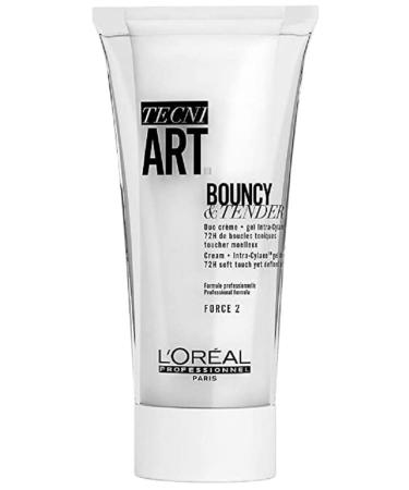 L'Oreal Professionnel Bouncy & Tender | For All Hair Types | Curl Defining Gel | Provides Light Hold | 5.1 Fl. Oz.