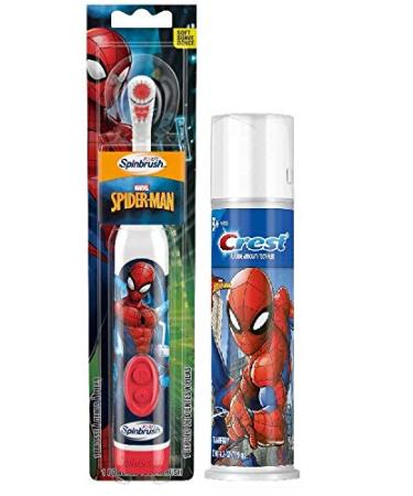 Spider-Man Electric Toothbrush and Fluoride Toothpaste Set for Kids