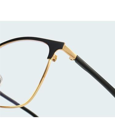 Fuqinqingoz Classic Semi-Frame Reading Glasses +100 C2 - Blue Light Blocking Glare Protection Computer Readers - Buy Online on GoSupps.com