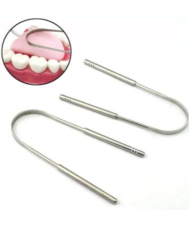 A1SONIC Stainless Steel Tongue Cleaner Set - 4 Pieces (2 Pink 2 Green) | Improve Oral Hygiene Internationally - Buy Online on GoSupps.com