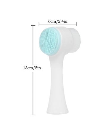 Somaer 2 in 1 Face Wash Brush for Deep Pore Exfoliation, Makeup Removal & Acne Treatment - Blue - Buy Online on GoSupps.com