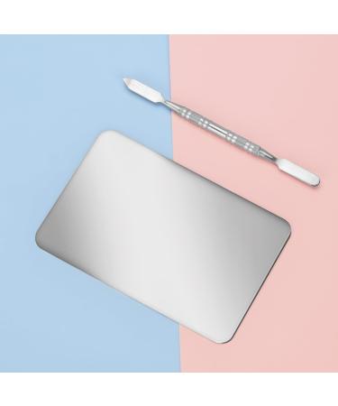IMIKEYA Palette de Maquillage en Acier Inoxydable 1 Pi ce avec Spatule Plateau de M lange pour Fond de Teint et Fards Paupi res Outil Indispensable pour Maquilleurs Professionnels - Buy Online on GoSupps.com