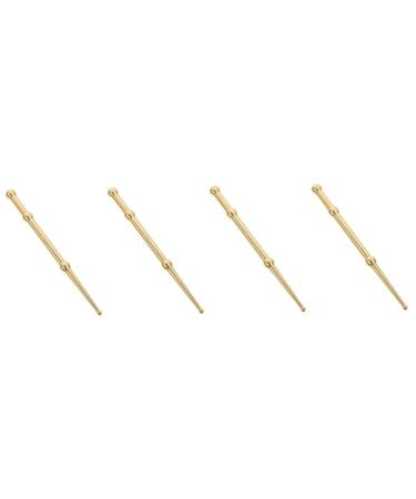 Minkissy 4 pieces of muscle pulling multi-purpose tool facial reflex zone tool weed pencil muscle roller manual acupressure pen foot massager mutitool travel portable stick from bar 12.7x1.1cmx4pcs gold colors 4 pieces
