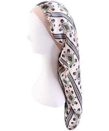 6PCS Large Satin Bonnet Sleep Caps for Women - Soft Elastic Wide Band Sleep Cap & Hat Head Cover - D-long Printed - Buy Online on GoSupps.com