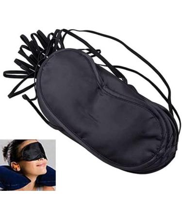 10pcs Sleep Eye Masks for Men Women - Block Out Light for Night Sleep, Yoga, Travel - Soft Comfort Eye Shade Covers - Black - Buy Online on GoSupps.com