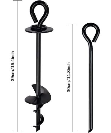 Heavy Duty Dog Tie Out Stake for Outdoor Use Strong Ground Anchor for Large Dogs Up to 150 lbs Perfect for Outdoor Dog Run Yard Camping Gear Beach Accessories Black - Buy Online on GoSupps.com