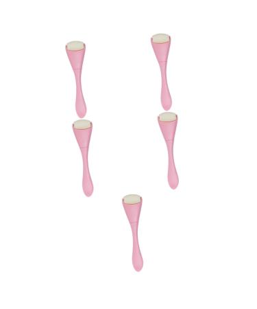 FRCOLOR 5pcs Oil Removal Roller Tools Hand Held Massager Massage Roller Oil Absorbing Face Roller Facial Massaging Roller Volcanic Face Massager Outdoor Pink Miss Volcanic Rock 10.30X2.70X1.50CMx5pcs Pinkx5pcs