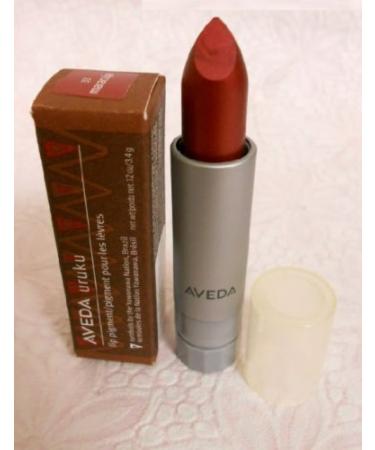 AVEDA Uruku Lip Pigment Lipstick Rich Deep Red w/Golden Sheen RV$17 #33 Maracuja