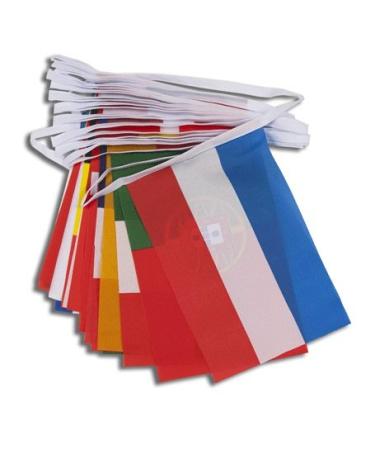 AZ Flag - European Football Championship 2024 Garland | 8m with 24 Pennants | Small Flags 21x14 cm | 100% Polyester - Buy Online on GoSupps.com