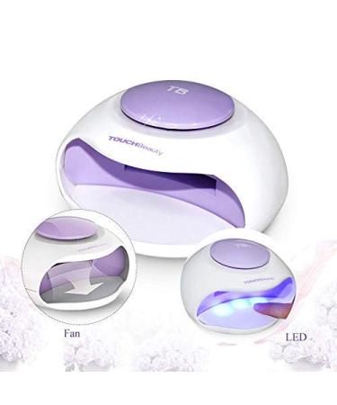 Portable Nail Dryer with Fan & LED Light by TOUCHBeauty Upgraded Non-Blacken Hands Mini Size Ideal for Regular Nail Polishes Best for Kids