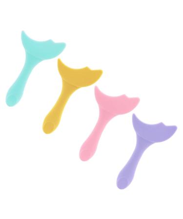TOPBATHY Pochoirs Eyeliner Multifonctions 4 Pi ces Silicone Outils Maquillage Yeux Aide Application Mascara Paupi res R utilisable Couleur Al atoire Style Al atoire