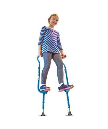 Geospace Original Walkaroo 'Wee' Balance Stilts with Adjustable Height for Little Kids & Beginners (Ages 4+) Active Play, in Assorted Colors (Red or Blue)