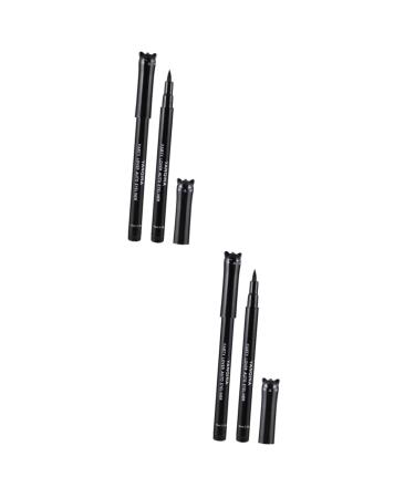 Beavorty 2pcs Waterproof Eyeliner Pencil Eyeliner Waterproof Eyeliner Tool Kitten Three-dimensional 1 count (Pack of 1) Blackx2pcs