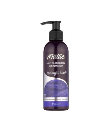 Mattie - 16 - Midnight Blue - Direct vegan color cream - Vegan semi -permanent hair dye hair dye - Mattie 16 (210ml) midnight blue 210 ml (1 Pack)