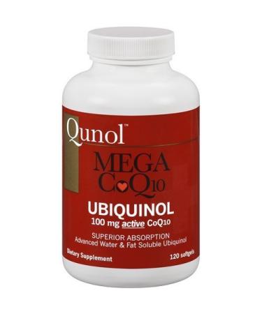 Qunol Mega CoQ10 Softgels 100 Mg 120 Count Single & Multi Packs (Two Bottles each of 120 Softgels) by Qunol