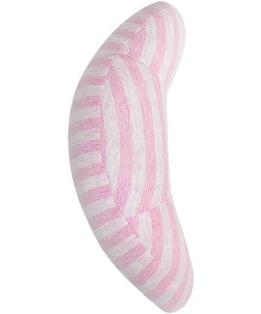 Kids Car Travel Pillow - Neck Support & Seat Belt Cushion for Toddlers - Pink Stripe - Buy Online on GoSupps.com
