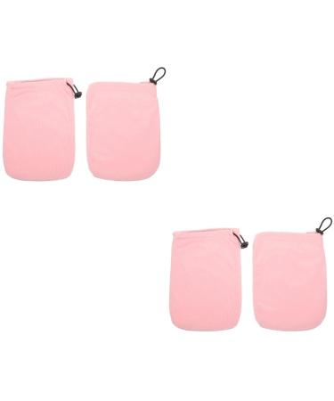 FOMIYES 2 Pairs Wax Thermal Insulation Gloves Paraffin Wax Hand Spa Mittens Mitts Paraffin Bath Liners Beauty Wax Mitten Moisturizing Gloves Work Hand Gloves Pink Cotton Simple