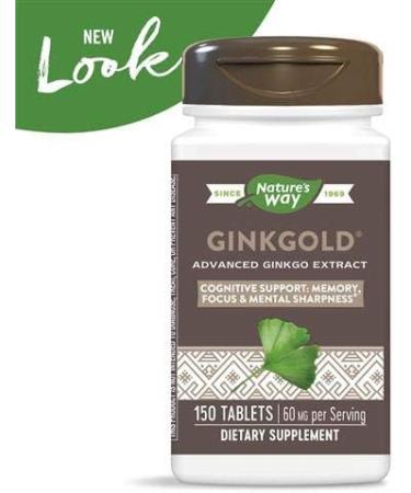 Nature's Way Ginkgold 60mg Tablets 150ea - Pack of 2 Boxes - Buy Online on GoSupps.com