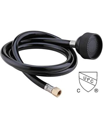 UPC Certified Black Rubber Hose Shampoo Sprayer Head for Salon & Barber Shop - Buy Online on GoSupps.com