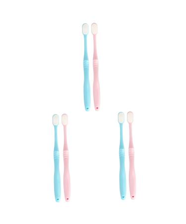 Gleavi 6 Stk nano ultra -fine toothbrush long children toothbrush travel toothbrush toothbrush ultra toothbrush gum care toothbrush soft fur japan pregnant woman