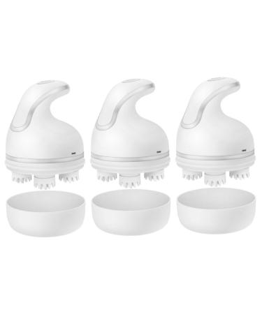 Fomiyes 3 STK scalp massager Head massager Head massager Nack Massage devices Massage device for the head Head massage brush electrical claws massage physiotherapy white