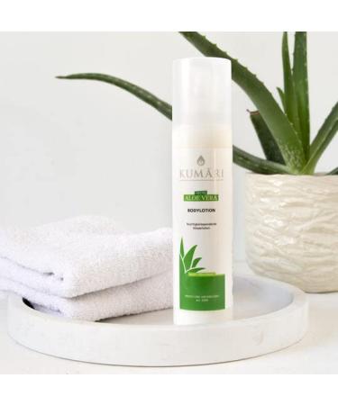 Kumari Body Lotion with Aloe Vera Jojoba Oil & Shea Butter - Moisturizing & Anti-Aging Body Cream (250ml) - Organic Aloe Vera Juice 73.2% - Buy Online on GoSupps.com
