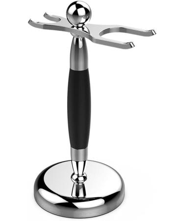 Stylish Razor Holder & Brush Stand for Men - Chrome-Plated Steel 9.5x15.5cm | Practical & Fashionable Shaving Accessory - Buy Online on GoSupps.com