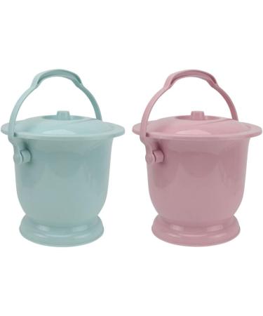 Portable Toilets Chamber Pot Set - 2 Women Urine Bowls with Lids & Handles for Adults Children & Pregnant Women - Ideal for Travel & Camping - Buy Online on GoSupps.com