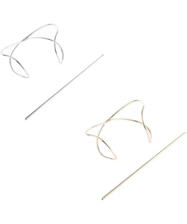 FOMIYES 4 Sets Hair Accessories Cosplay Bun Holder Wedding Tiara Bun Hair Chopstick Hair Accessory for Women Hair Pin Stick Women Hair Cuff Girl Zinc Alloy Women's Hair up - Buy Online on GoSupps.com