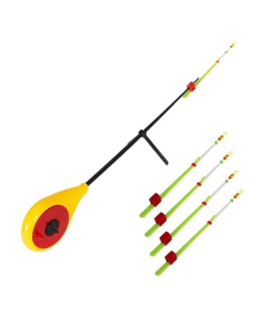 Screst ICE Fishing Rod Tip Set Ice Fishing Rock Tip Set Winter Fishing Pole TIP TIP Portable Fish Trackle Accessory Yellow One Size