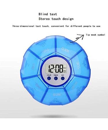 Winnes Pill Box BPA Free 7 Day 1 Times a Day Portable Weekly Pill Dispenser Storage Case for Vitamins etc 5 Alarm Clocks Can Be Set for Regular Reminders 7 Grids - Buy Online on GoSupps.com