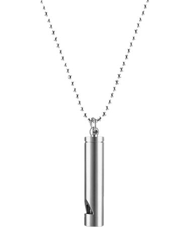 SHRIGM Quit Vaping Necklace - Stainless Steel Breathing Necklace for Stress Relaxing Stress Necklace Calm Stress for Breathing Exercise Meditation Sleep Aid Silver - Buy Online on GoSupps.com