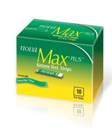 Nova Max Plus Ketone Test Strips 10 Count, (40 Total)