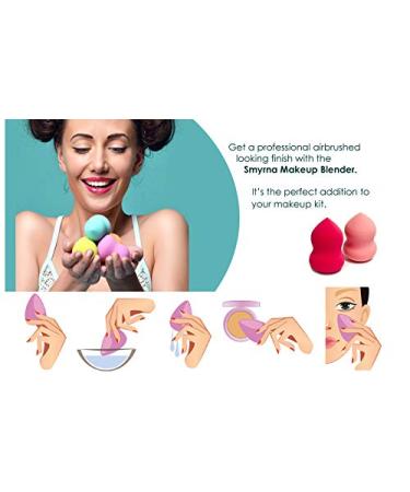 Smyrna Makeup Beauty Sponge Set - 4 Pcs Latex-Free Blending Puffs for Flawless Makeup - Multi-Purpose Foundation & Powder Applicator - Multi-Color & Shapes - Buy Online on GoSupps.com
