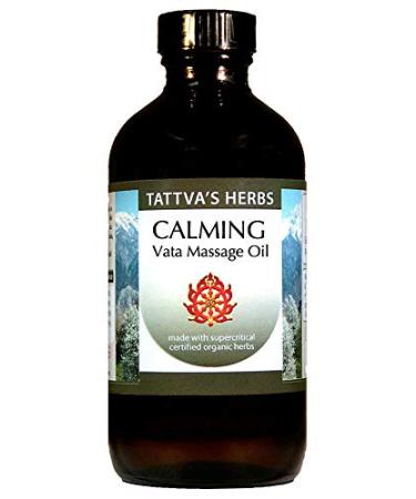 Vata Massage Oil Massage Oil Ayurvedic Body Oil Calming Oil Lemongrass Essential Oil Sesame Oil 8 Oz Bottle from Tattva's Herbs